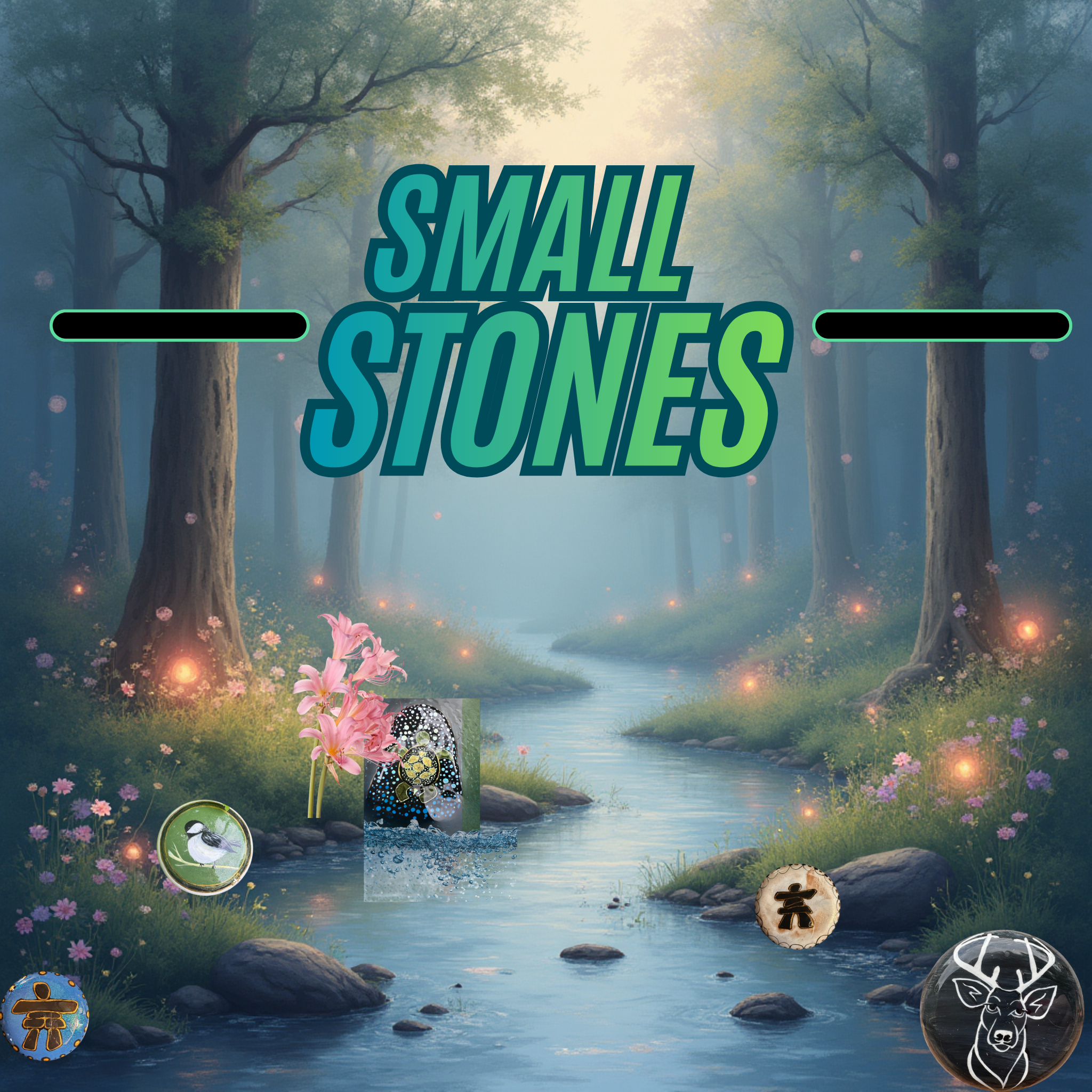 Hand-Painted Small Stone Collection 🪨🎨✨ – Whimsical & Nature-Inspired Resin Art