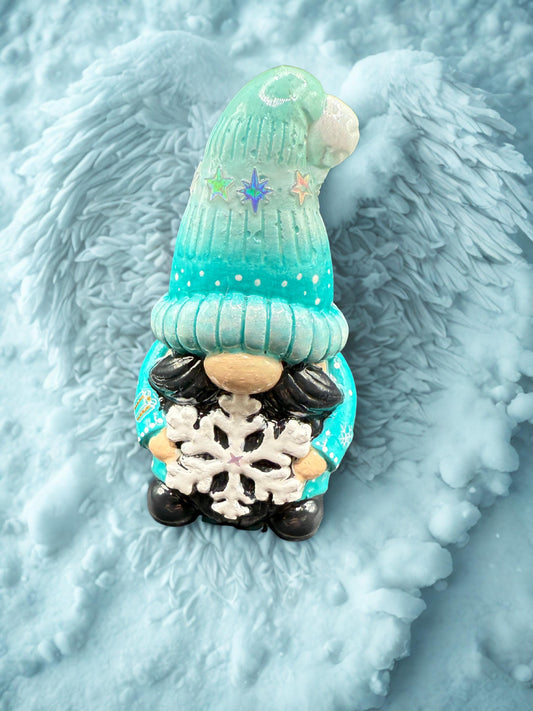 Winter Wonderland Gnome - Hand-Painted Figurine