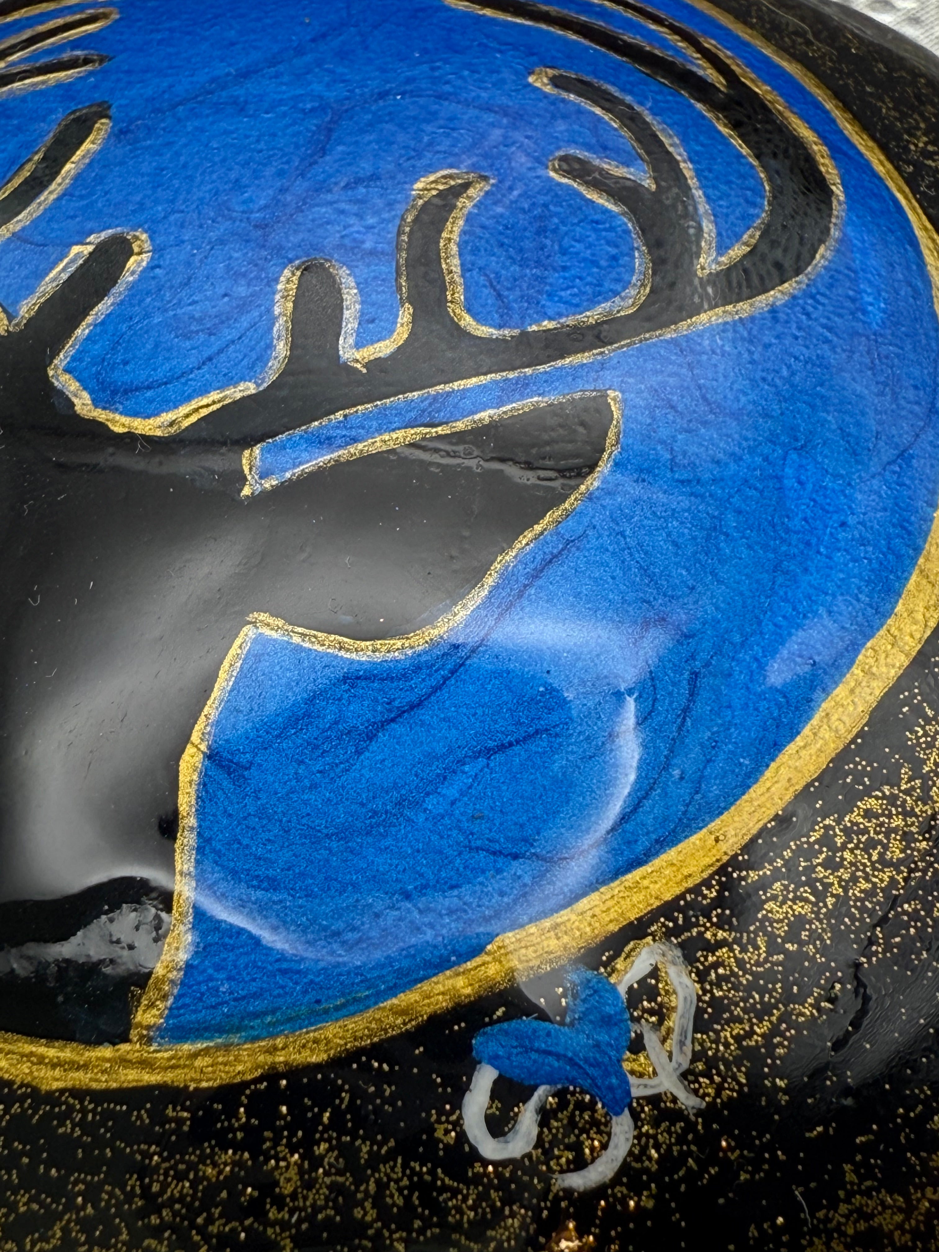 Hand Painted Deer Ornament Stone