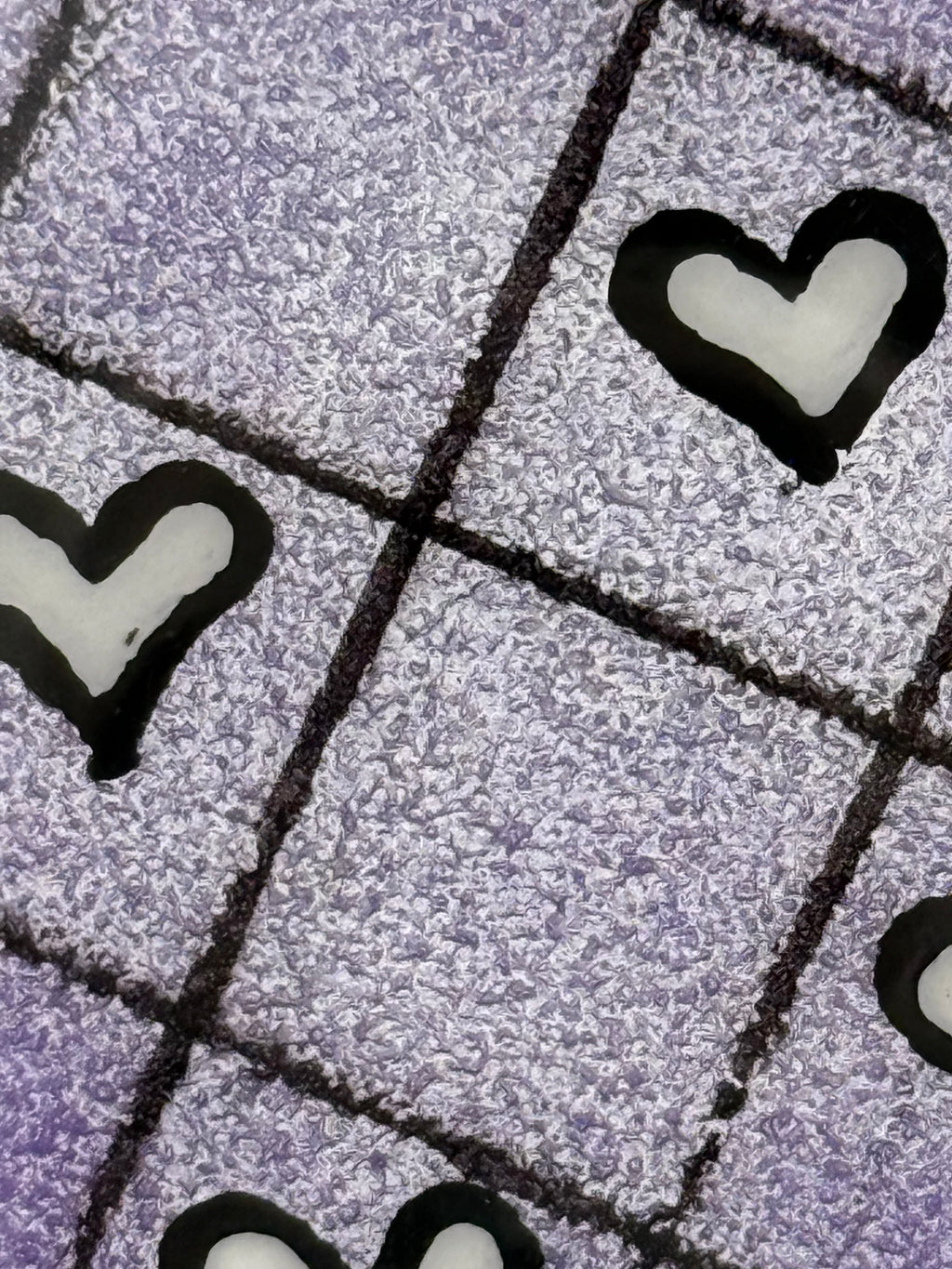 Whimsical Heart Cement Stone | Purple Home Decor | Handmade & Resin Sealed | Gift for Her