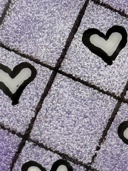 Whimsical Heart Cement Stone | Purple Home Decor | Handmade & Resin Sealed | Gift for Her | valentines day