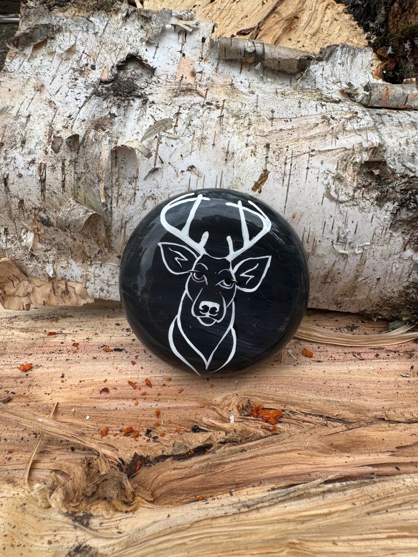Deer White Outline