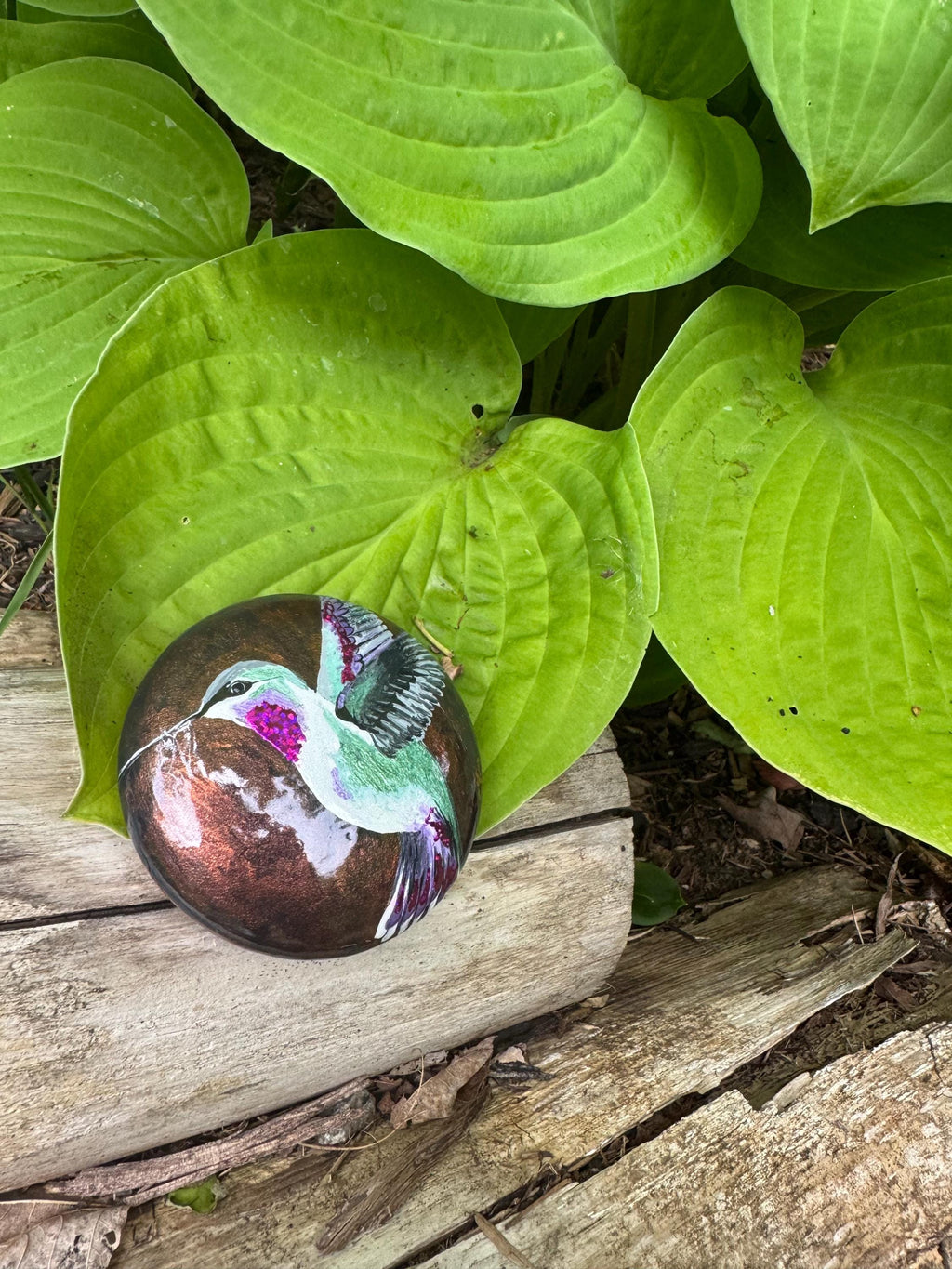 Metallic Hummingbird Stone