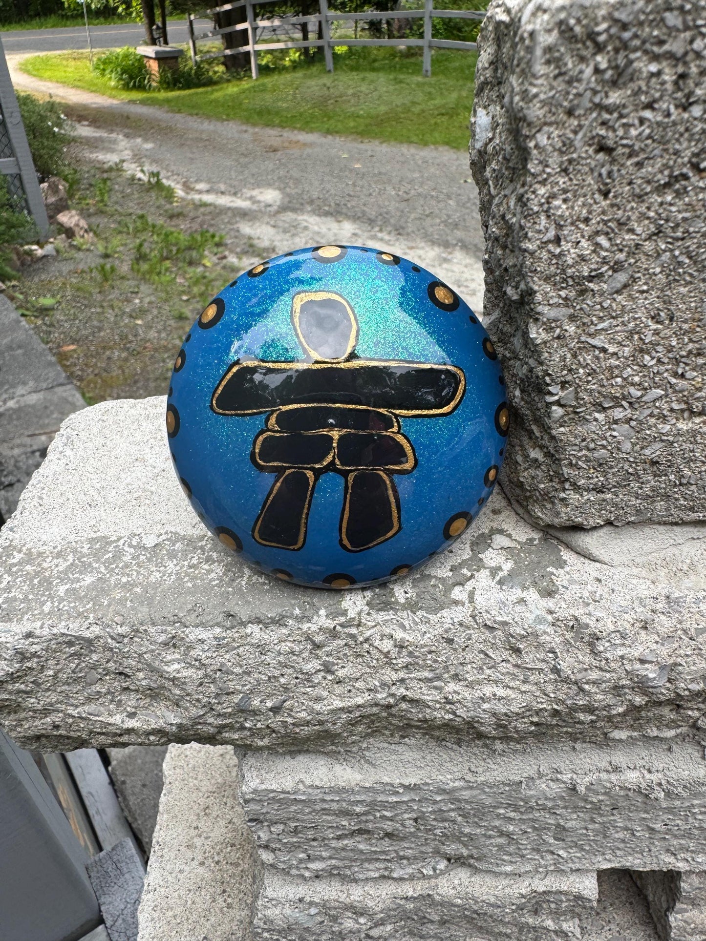 Sparkly Blue Inuksuk