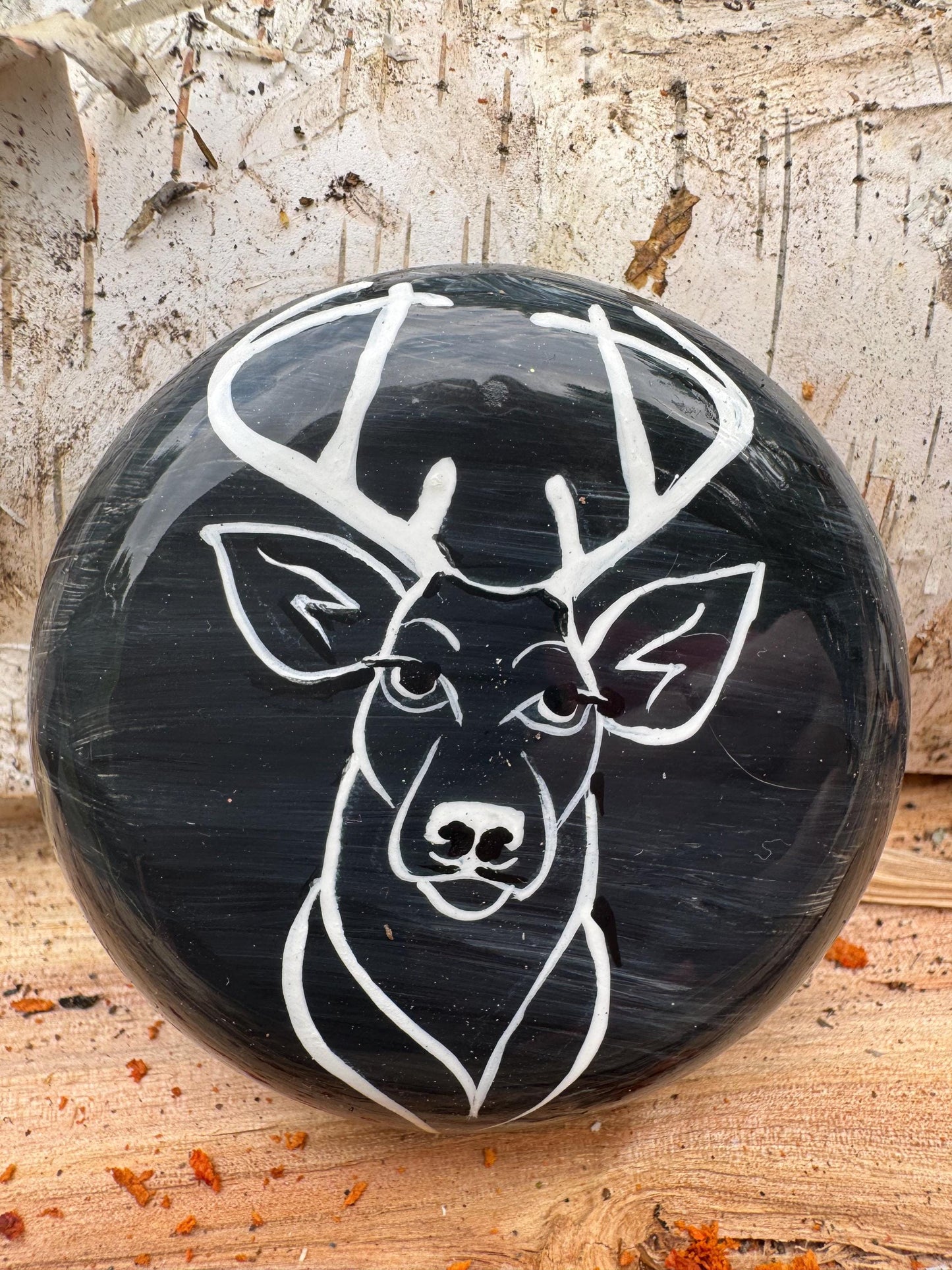 Deer White Outline