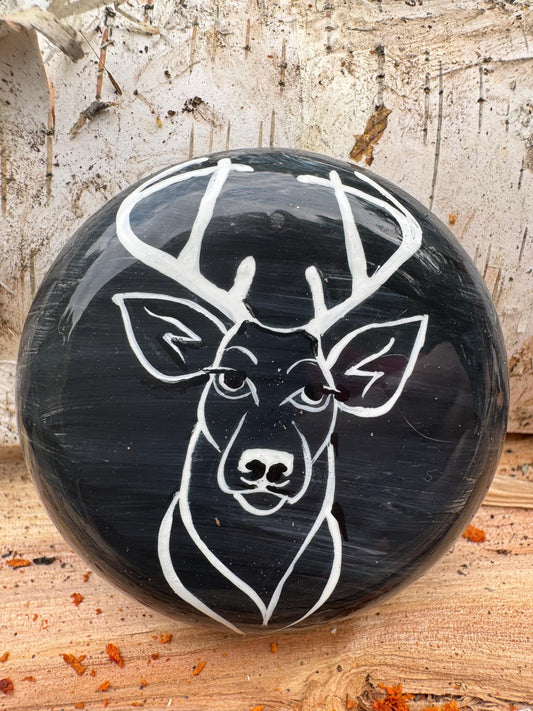 Deer White Outline