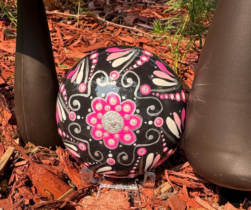 Chunky Round Pink Mandela Stone