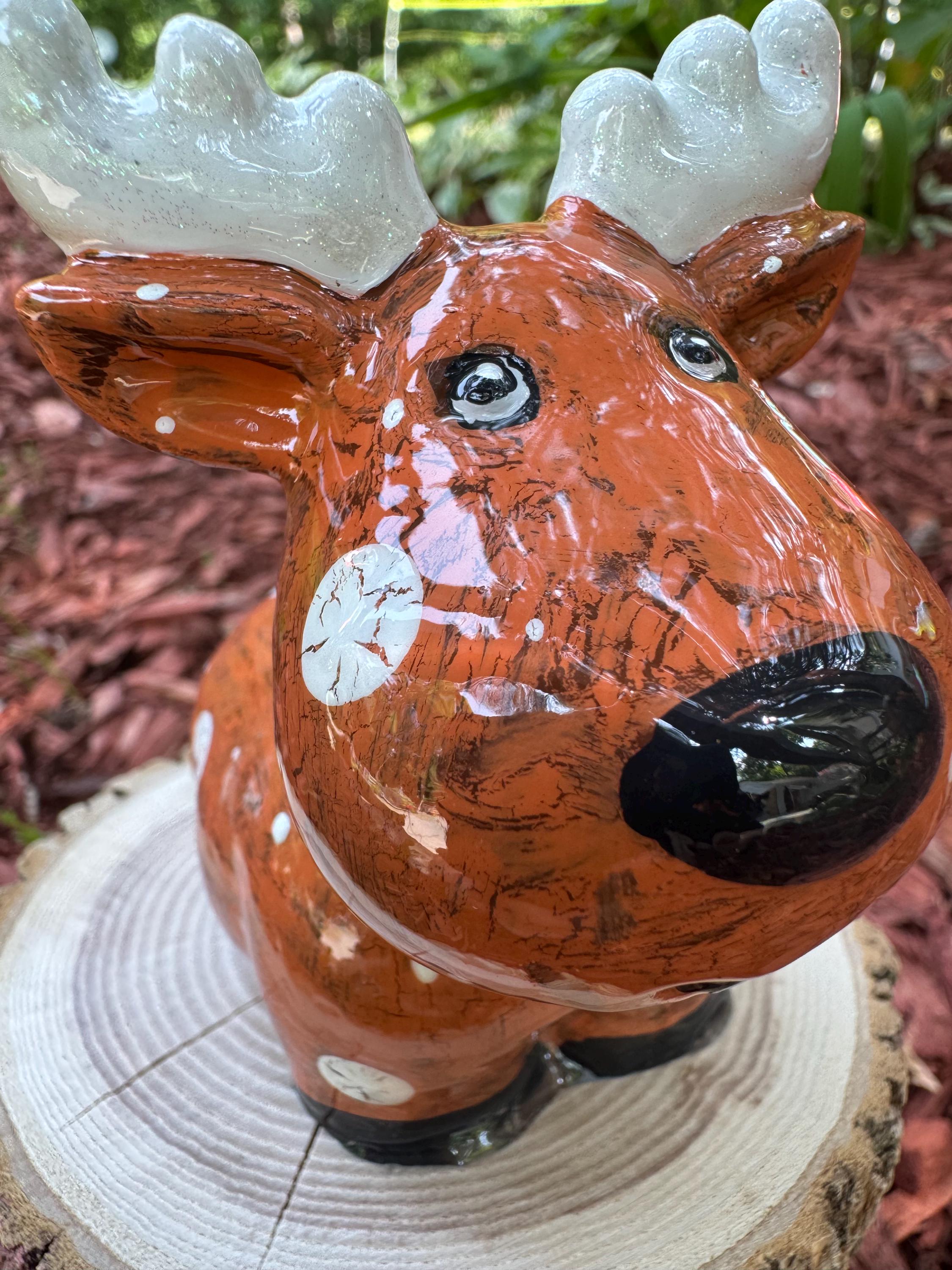 Spotted Moose Figure