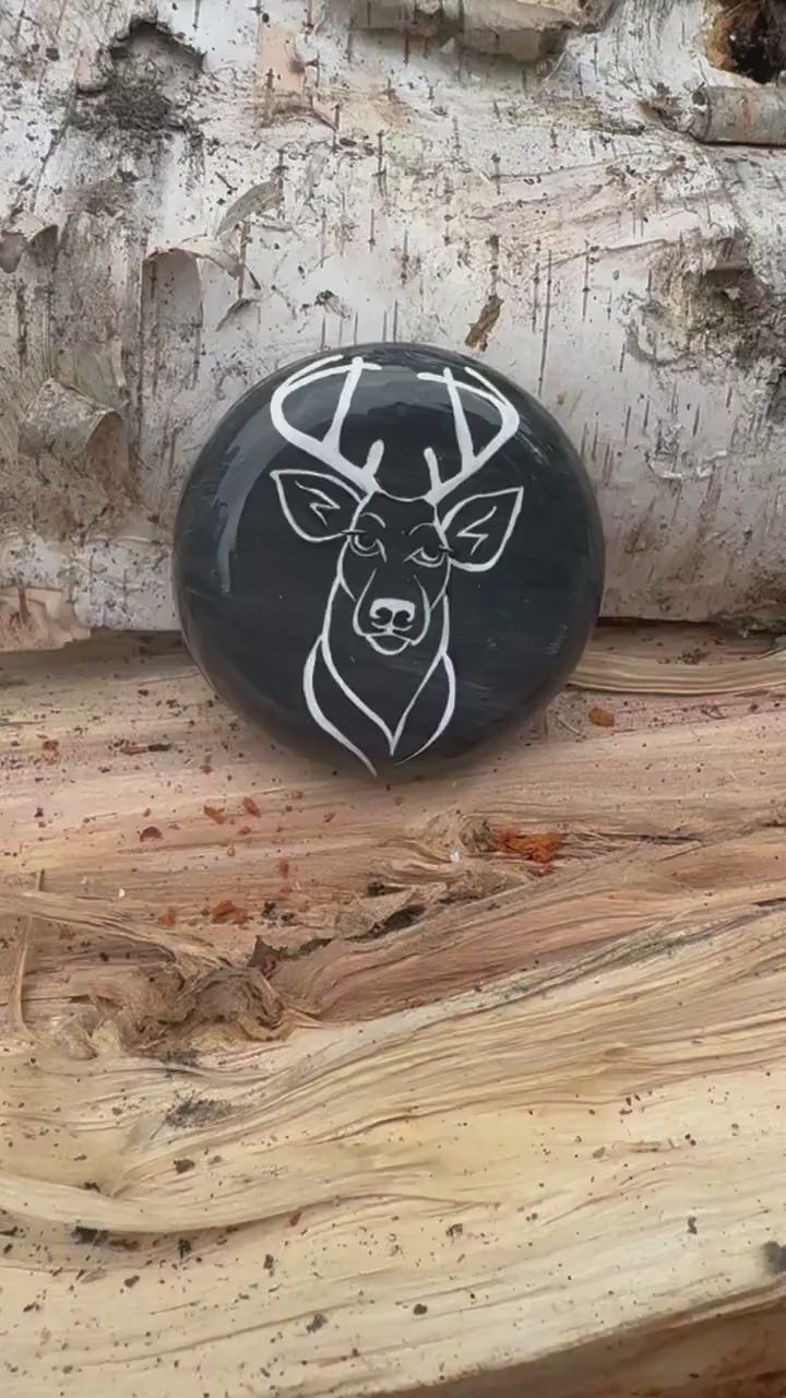 Deer White Outline