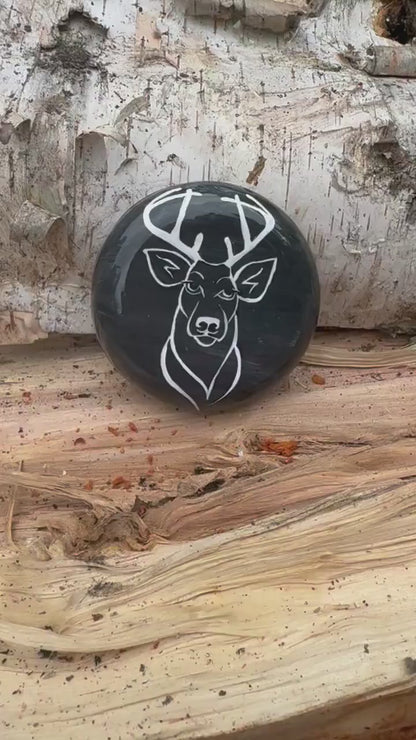 Deer White Outline