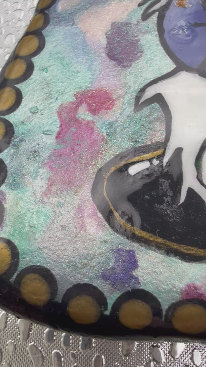 Holiday Gnome Hand Painted Rock