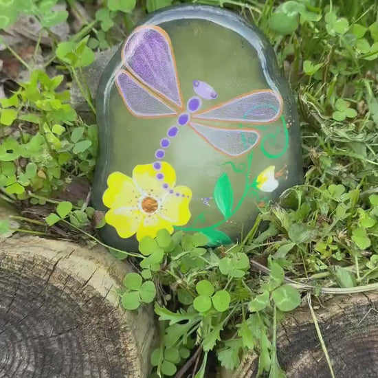 Sparkling Purple Dragonfly Stone