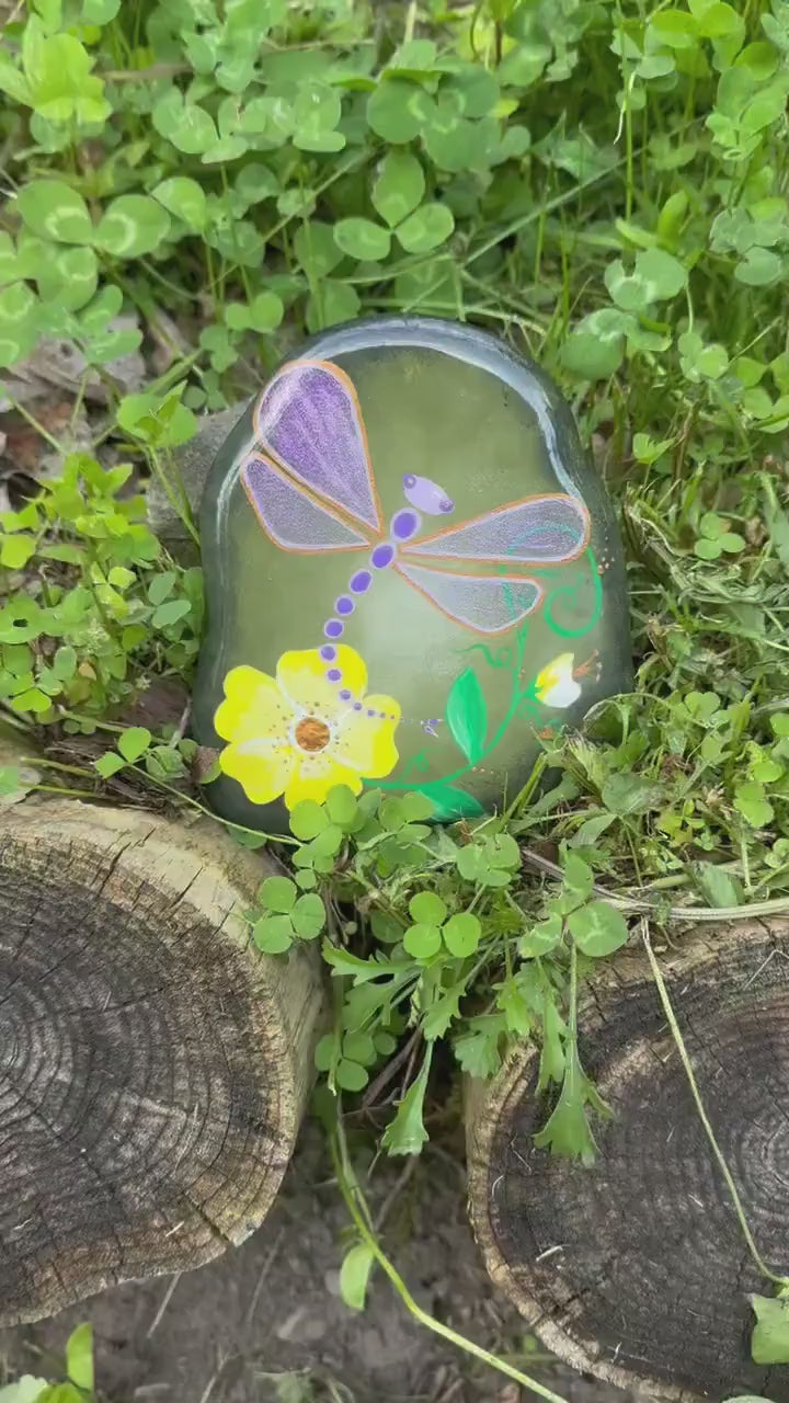 Sparkling Purple Dragonfly Stone
