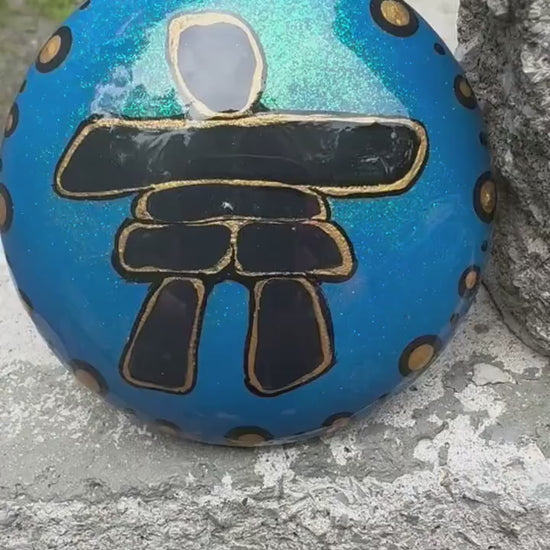 Sparkly Blue Inuksuk
