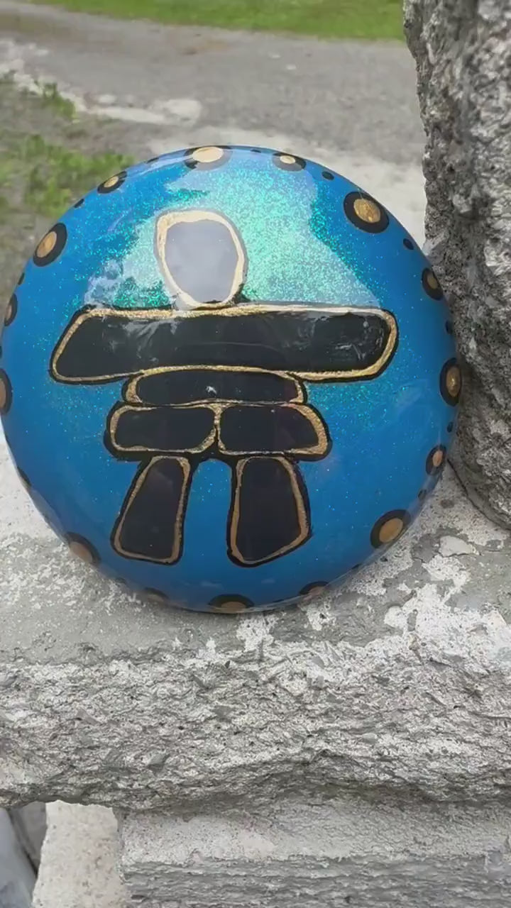 Sparkly Blue Inuksuk