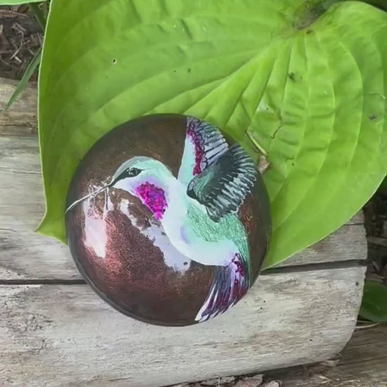 Metallic Hummingbird Stone