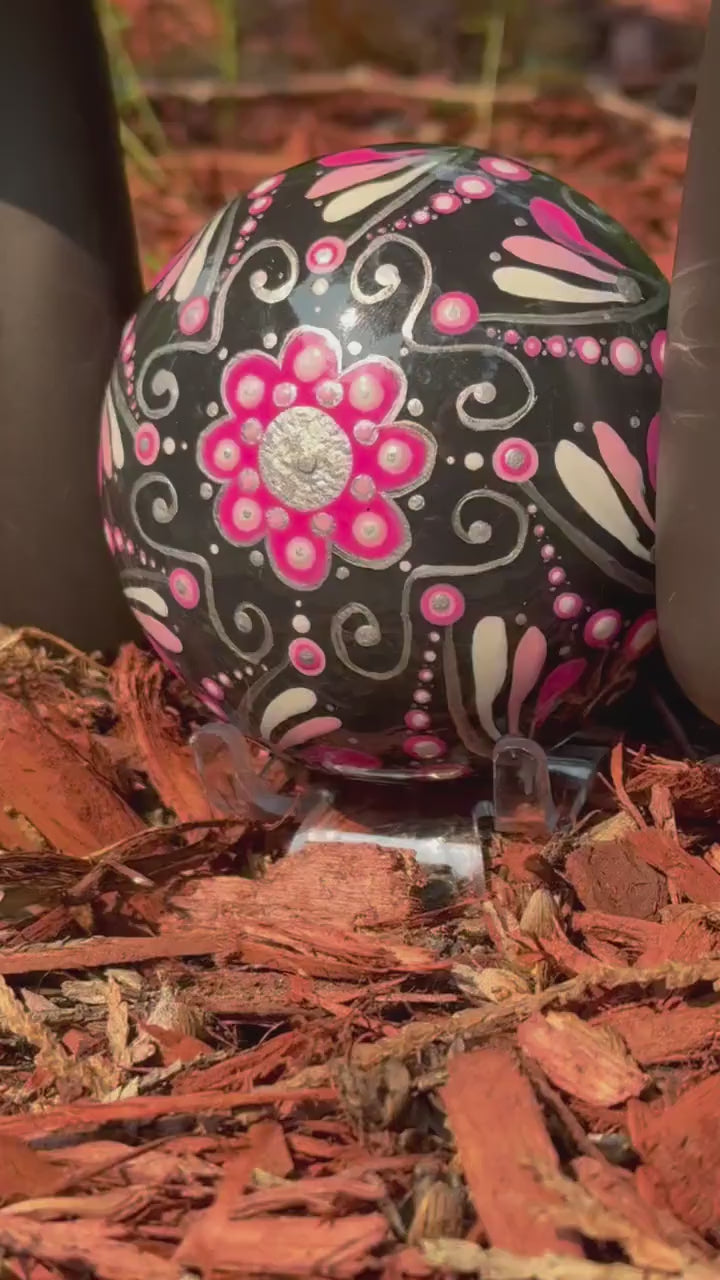 Chunky Round Pink Mandela Stone