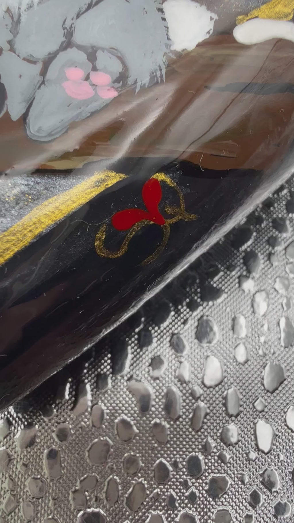 Heartwarming Holiday Hopper: Hand-Painted Bunny Stone