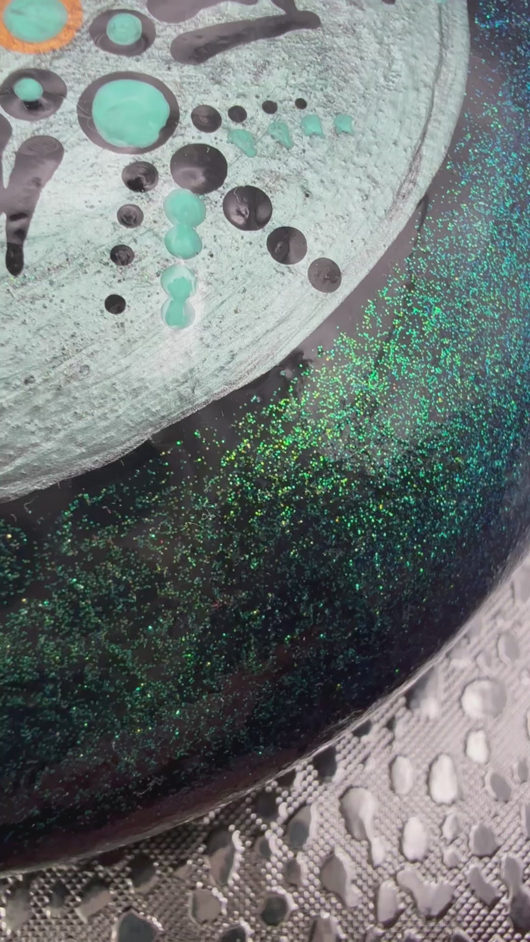 Winter Ornament Mandela Stone : Medium Hand-Painted Stone!