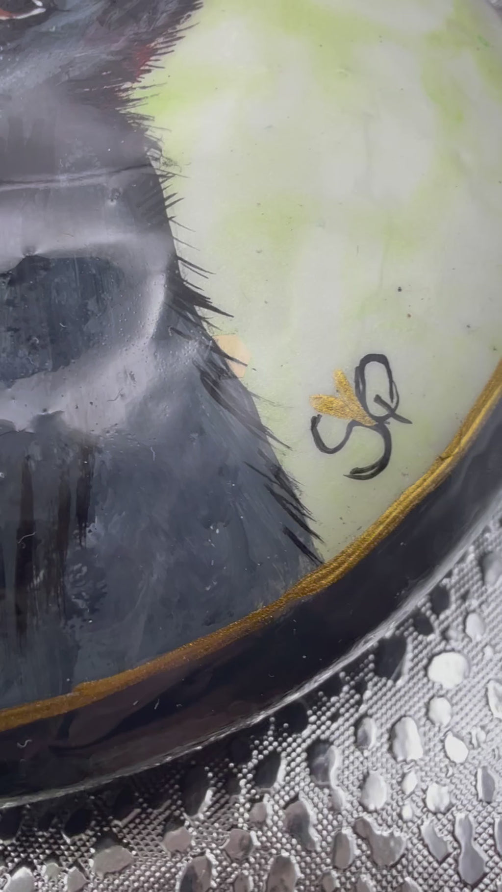 Festive Santa Bear - Hand Painted Medium Stone