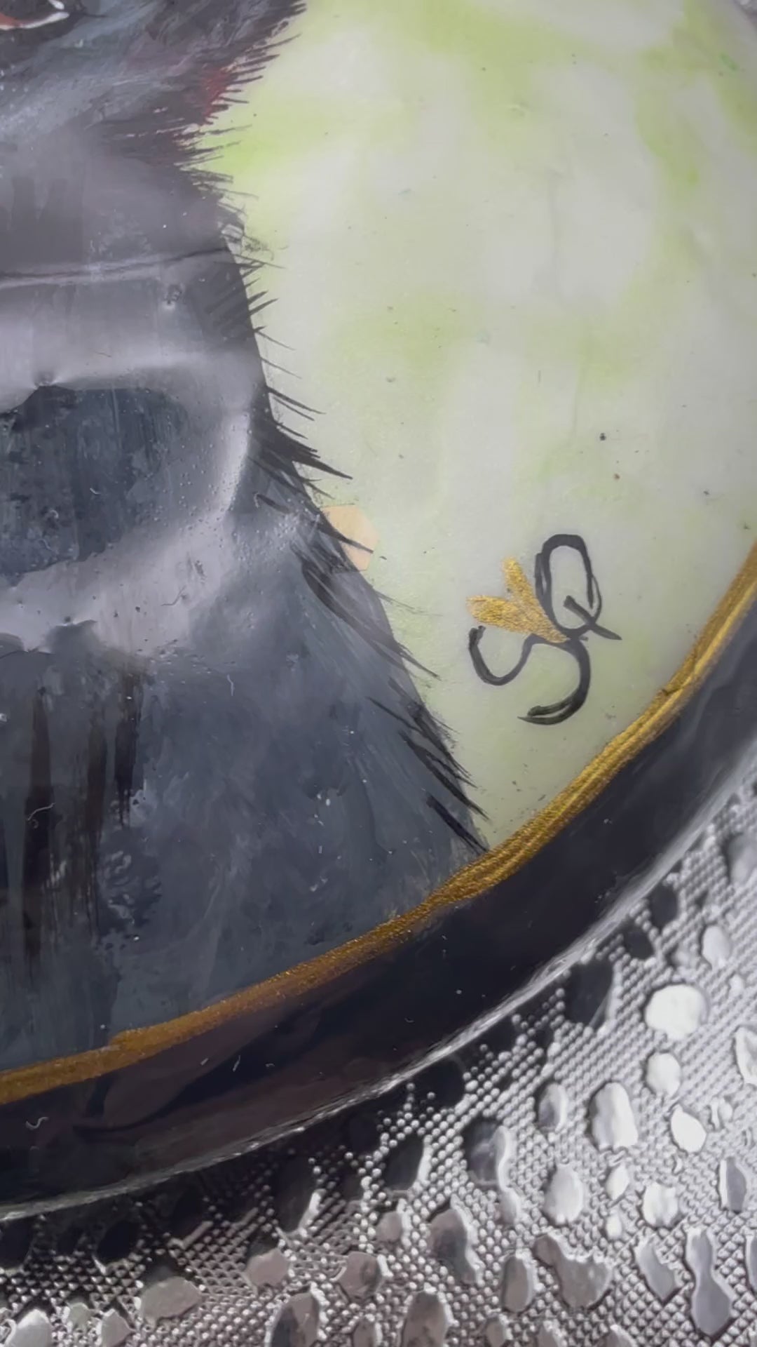 Festive Santa Bear - Hand Painted Medium Stone