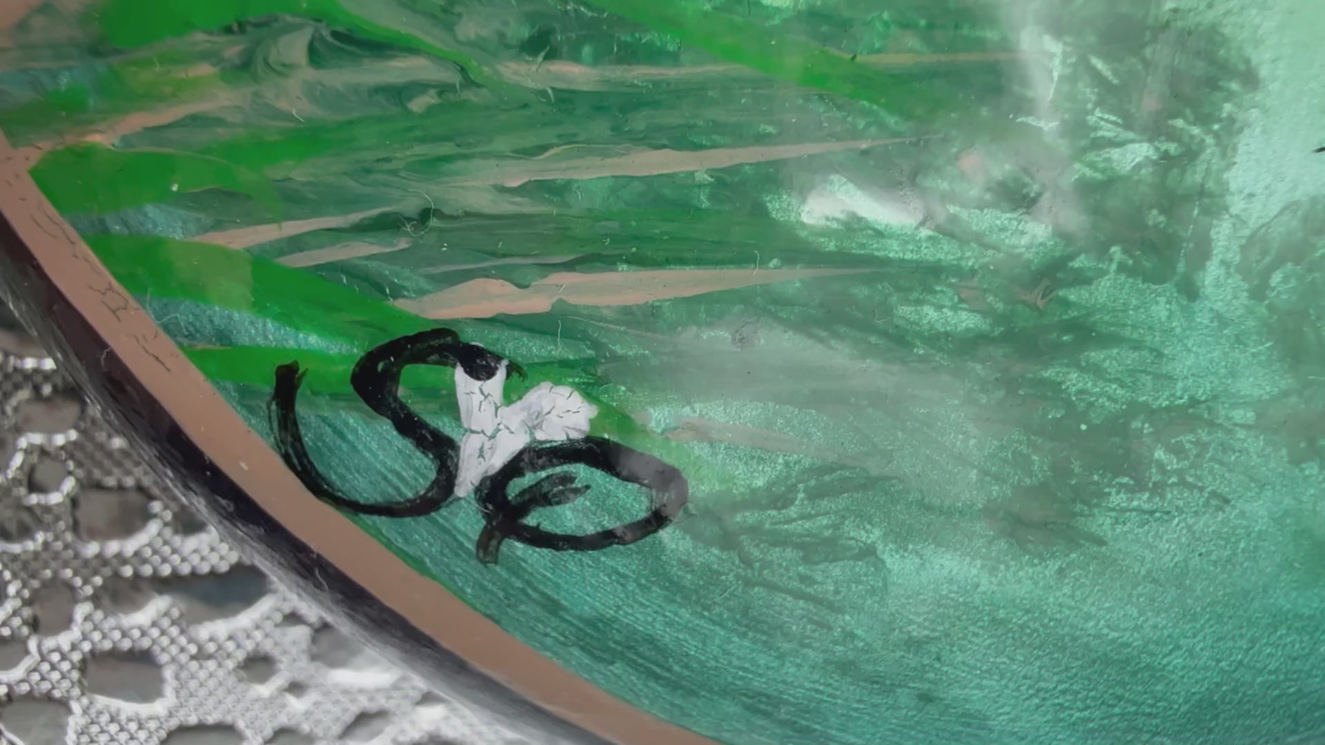 Hand-Painted Baby Bear Cement Stone – Woodland Decor | Garden Art | Rustic Home Accent