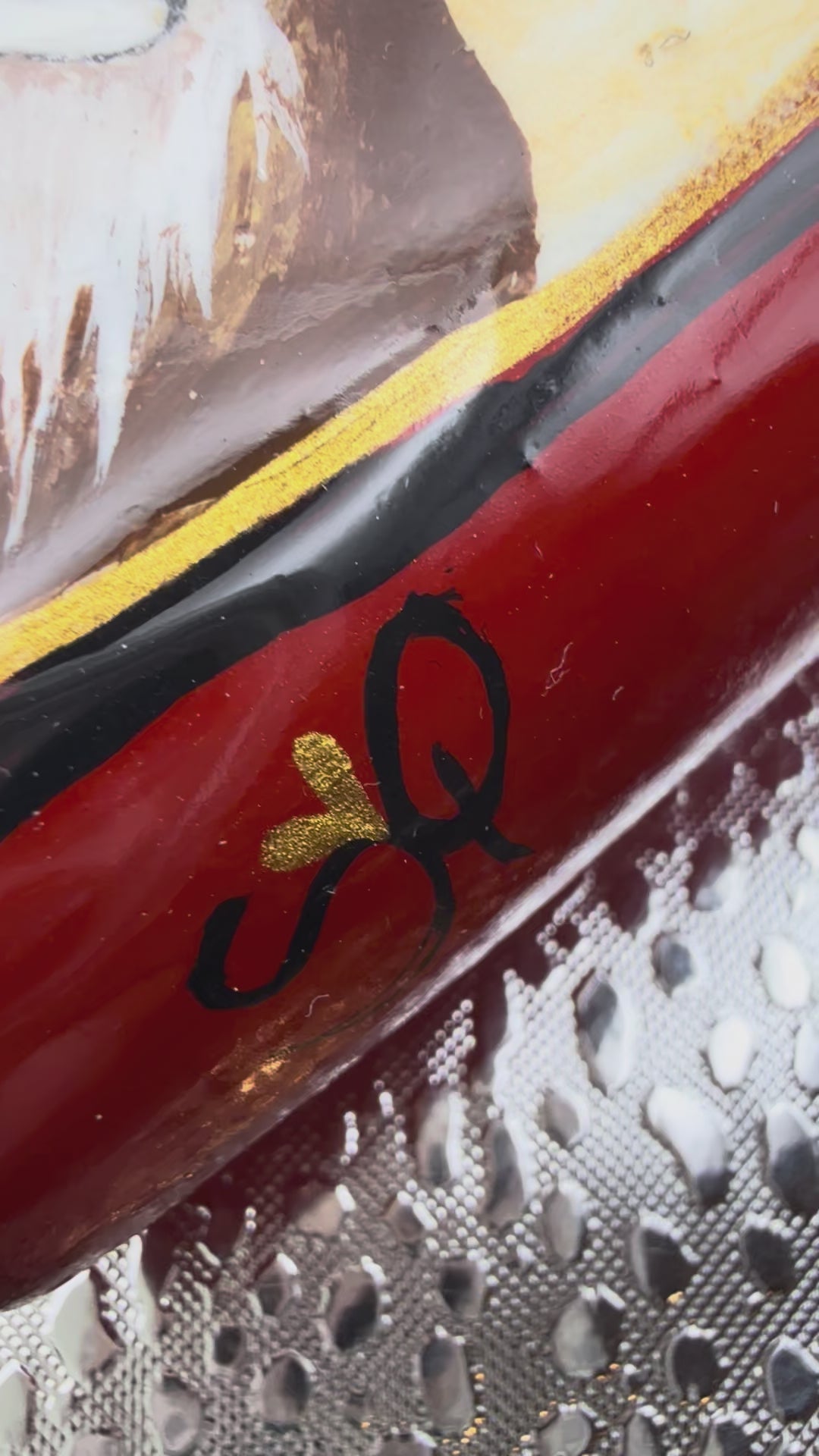 Deer Lover Gift – Hand-Painted Cement Heart Stone